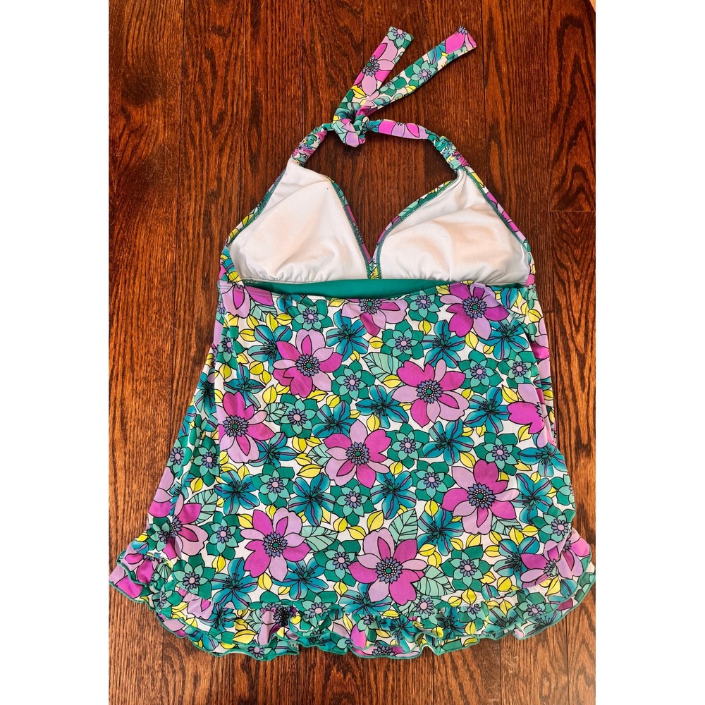 Women's Floral One Piece Swimsuit Size XL (16-18) - Picture 3 of 4